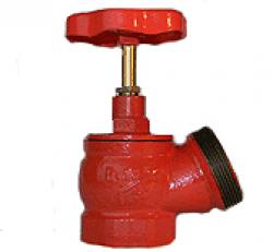 Клапан пожарного крана 50мм. чугун(угловой 125°) муфта-цапка (КПЧ 50)